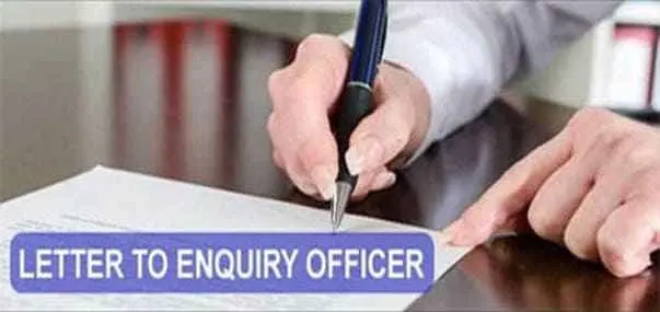 Letter to Enquiry Officer