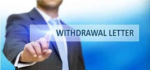 Withdrawal Letter